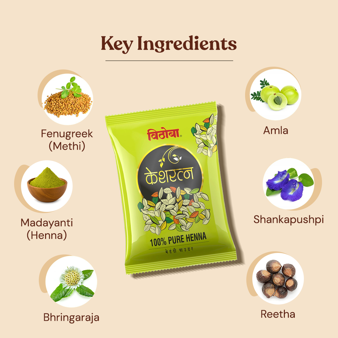 Vithoba Keshratna Organic Henna Mehendi | 100% Pure