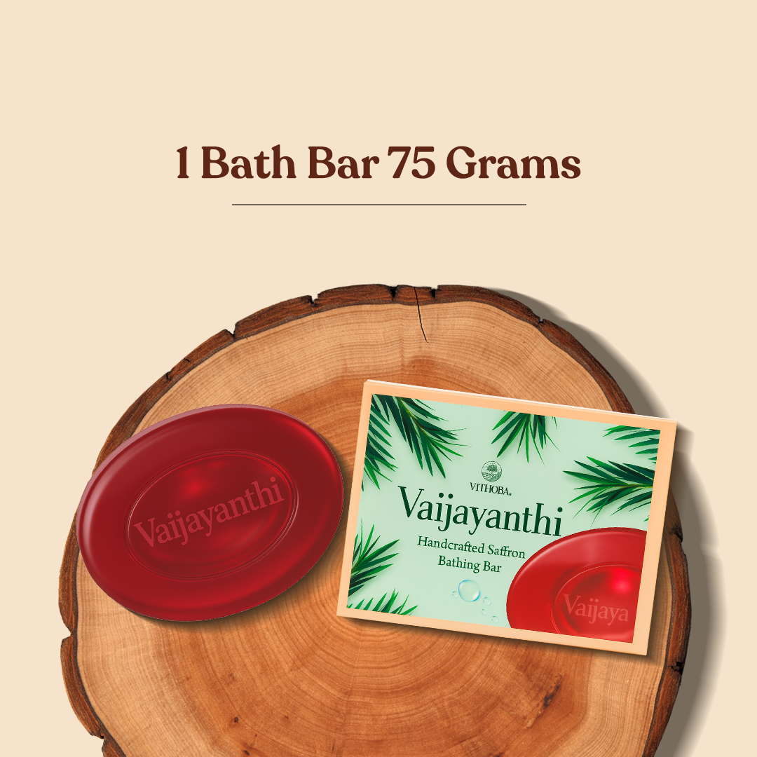 Vithoba Vaijayanthi Handcrafted Saffron Soap Bar 75g |