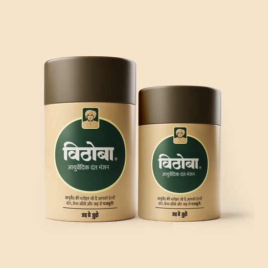 Vithoba Ayurvedic Dant Manjan Combo Pack - 40g+80g |