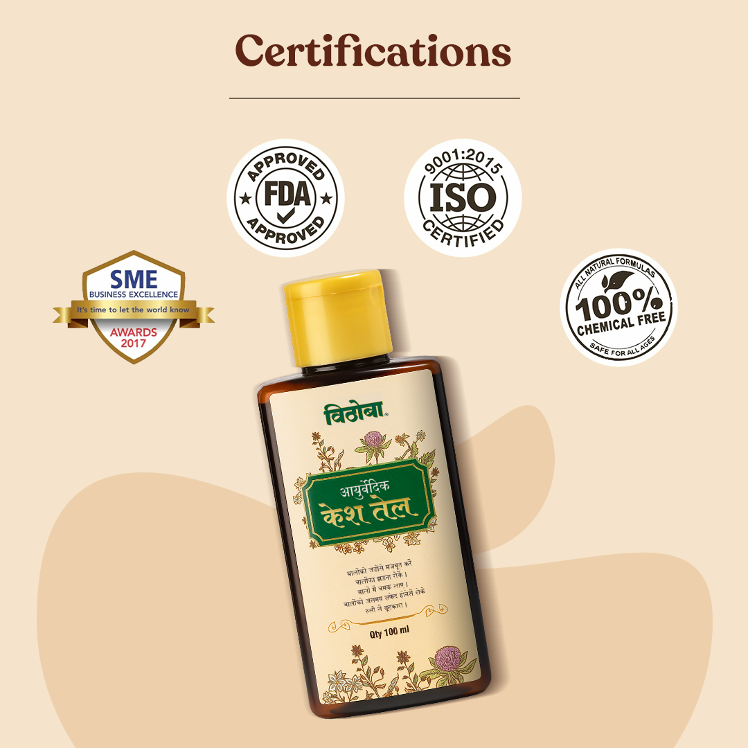 Vithoba Ayurvedic Kesh (Hair) Oil | Ayurvedic Anti Hairfall Oil | 100ml |