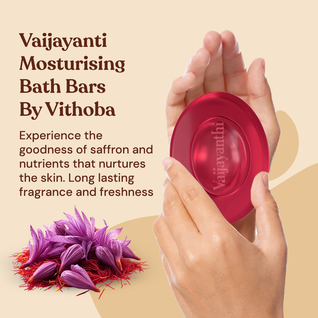 Vithoba Vaijayanthi Handcrafted Saffron Soap Bar 75g |