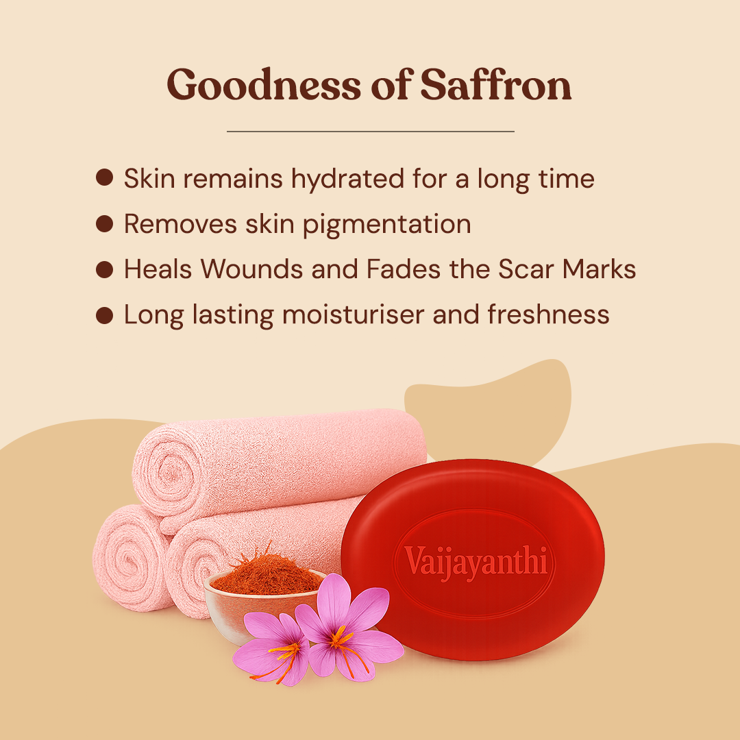 Vithoba Vaijayanthi Handcrafted Saffron Soap Bar 75g |