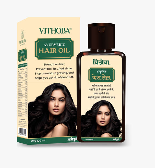 Vithoba Ayurvedic Kesh(Hair) Oil 100 ml | Hair Growth Oil Reduces Hair Fall Gives Soft, Strong, Long &Thick Hair | For Men & Women |