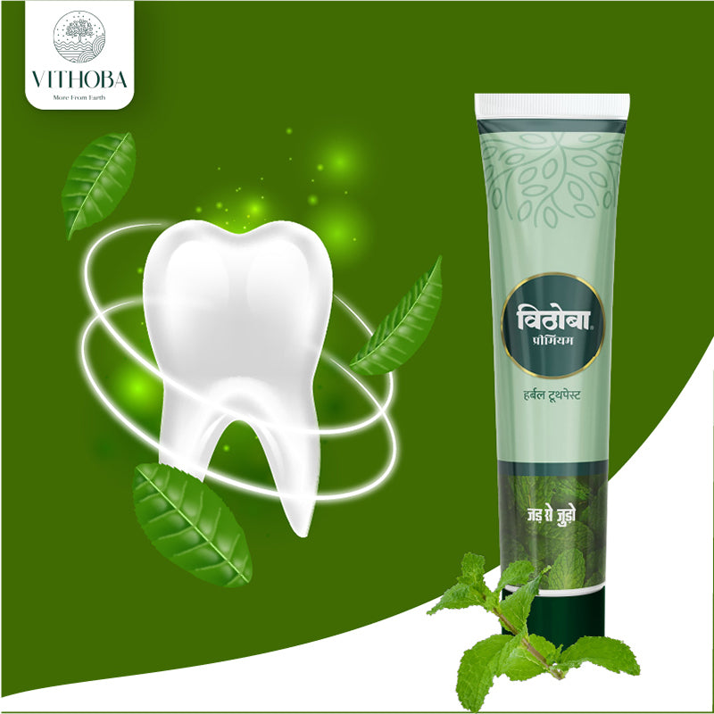Vithoba Herbal Premium Toothpaste 80G. - Pack of 2